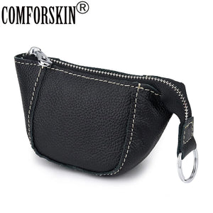 Leather Zipper Purse for Women