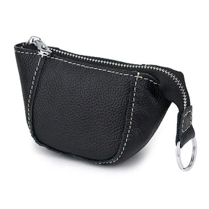 Leather Zipper Purse for Women