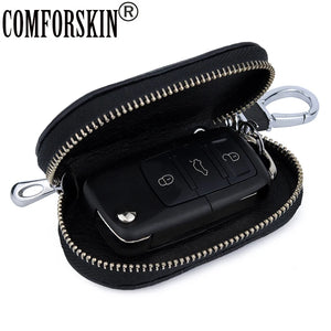 Cowhide Key Case For Cars Litchi Pattern Key Wallets