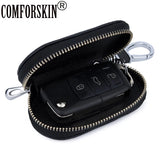Cowhide Key Case For Cars Litchi Pattern Key Wallets
