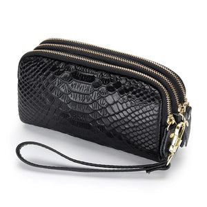 Crocodile Pattern Leather Women's Wallet Clutch Bag