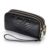 Crocodile Pattern Leather Women's Wallet Clutch Bag