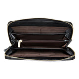 Men Organizer Wallets Leather Weave Clutch Purses