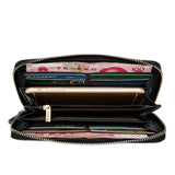 Men Organizer Wallets Leather Weave Clutch Purses
