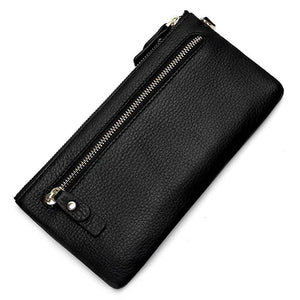 Long Style Women Zipper Purse Leather Clutch Wallet