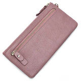 Long Style Women Zipper Purse Leather Clutch Wallet