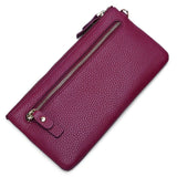Long Style Women Zipper Purse Leather Clutch Wallet