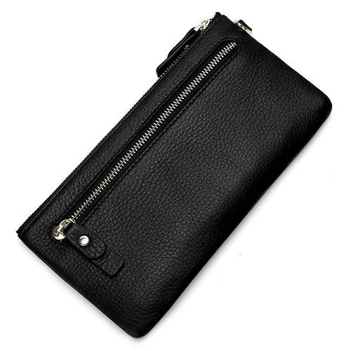 Long Style Women Zipper Purse Leather Clutch Wallet