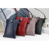Cowhide Leather Women Messenger Bag Ladies Small Mobile Phone Bag