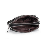 Small Geometric Flap Bag Cow Leather Women Messenger Cross-body Bag