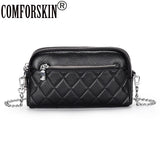 Small Geometric Flap Bag Cow Leather Women Messenger Cross-body Bag