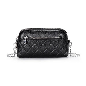 Small Geometric Flap Bag Cow Leather Women Messenger Cross-body Bag