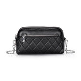 Small Geometric Flap Bag Cow Leather Women Messenger Cross-body Bag