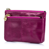 Oil Waxing Leather Coin Purse Key Wallet