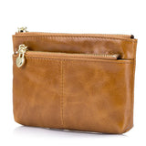 Oil Waxing Leather Coin Purse Key Wallet
