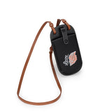 Cowhide Leather Women Messenger Bag Small Cell Phone Bag