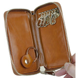Premium Retro Cowhide Key Wallet Oil Wax Leather Key Case