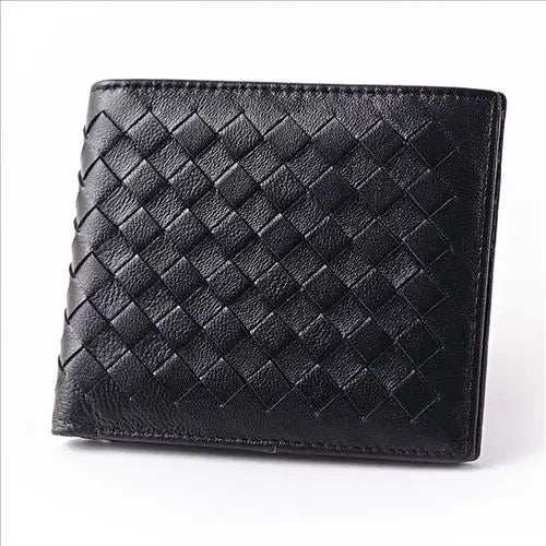 Premium 100% Sheep Skin Knitting Slim Men Wallets Purses