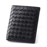 Sheep Skin Leather Knitting Style Men Wallets Long Purses