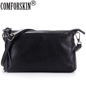 Cowhide Leather Women Messenger Bag Single Strap