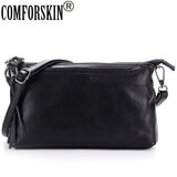 Cowhide Leather Women Messenger Bag Single Strap