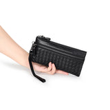 COMFROSKIN Sheepskin Men Clutch Wallets Hand-made Knitting Style Women Wallet