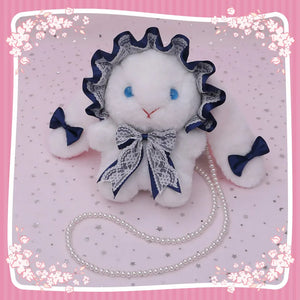 Japanese Lolita Bag Soft Girl Lace Bow Rabbit Doll Small Bag