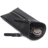 Leather Key Wallet Men Car Key Holder Zipper Keys Case Top Male Man Housekeeper