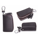 Classic Double Zip Men's Car Key Holder High Class Motor Key Case