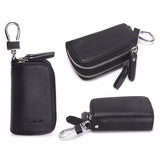 Classic Double Zip Men's Car Key Holder High Class Motor Key Case
