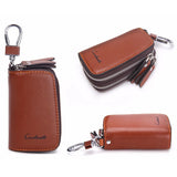 Classic Double Zip Men's Car Key Holder High Class Motor Key Case