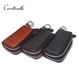 Classic Double Zip Men's Car Key Holder High Class Motor Key Case