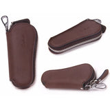 CONTACT'S Leather Key Wallets For Men Key Holder Zipper Keychain