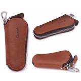 Men Women Leather Key Wallet Holder Zipper Key Case