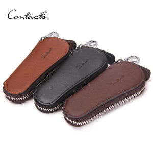 Men Women Leather Key Wallet Holder Zipper Key Case