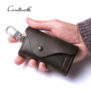 Men's Leather Key Wallets Housekeeper Key Holders Male Keychain