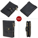 Men Wallet Cow Leather Wallet Big Capacity Short Men Purse