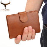 Short Men Wallet Cow Leather Male Purse Top Cowhide Purse