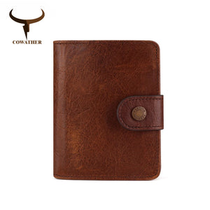 Genuine Leather Men's Short Wallet