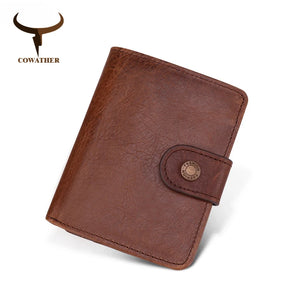 Genuine Leather Men's Short Wallet
