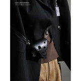 COY UUSTUDIO Mini Hole Cheese Triangle Lipstick Headsets Cross Body Bag