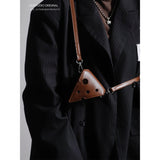 COY UUSTUDIO Mini Hole Cheese Triangle Lipstick Headsets Cross Body Bag