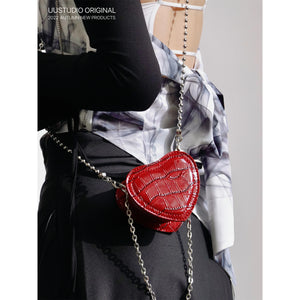 COY UUSTUDIO Hot Girl Mini Heart Chain Lipstick Bag