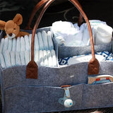CPDD Baby Diaper Organizer Foldable Felt Storage Bag Portable Multi-function