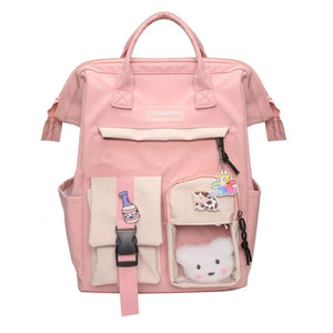 CPDD Canvas Candy Colors Backpacks High School Bags for Tee