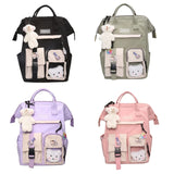 CPDD Canvas Candy Colors Backpacks High School Bags for Tee
