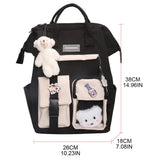 CPDD Canvas Candy Colors Backpacks High School Bags for Tee