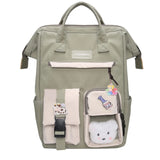 CPDD Canvas Candy Colors Backpacks High School Bags for Tee