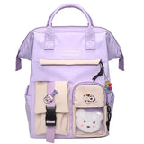 CPDD Canvas Candy Colors Backpacks High School Bags for Tee