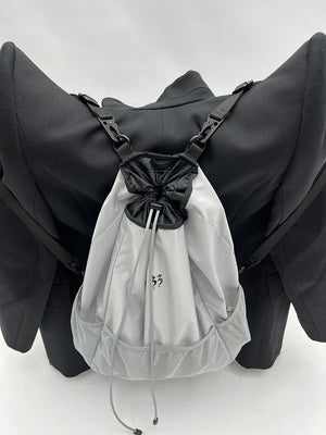 CTRLLOCK Techwear Gray Nylon Backpack Mesh Women Schoolbag